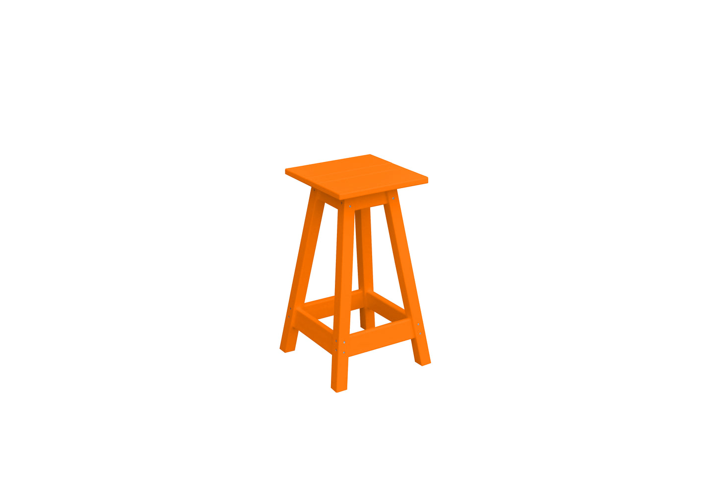Bryton Park Poly Furniture Recycled Plastic Square Stool (Counter Height) - LEAD TIME TO SHIP 10 BUSINESS DAYS
