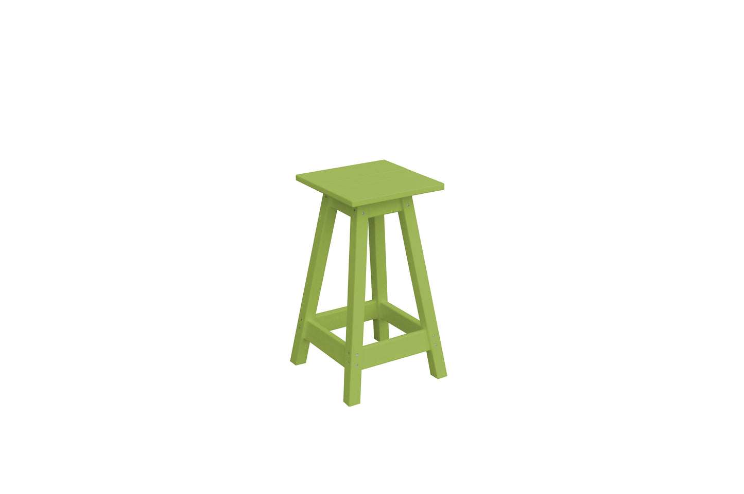 Bryton Park Poly Furniture Recycled Plastic Square Stool (Counter Height) - LEAD TIME TO SHIP 10 BUSINESS DAYS