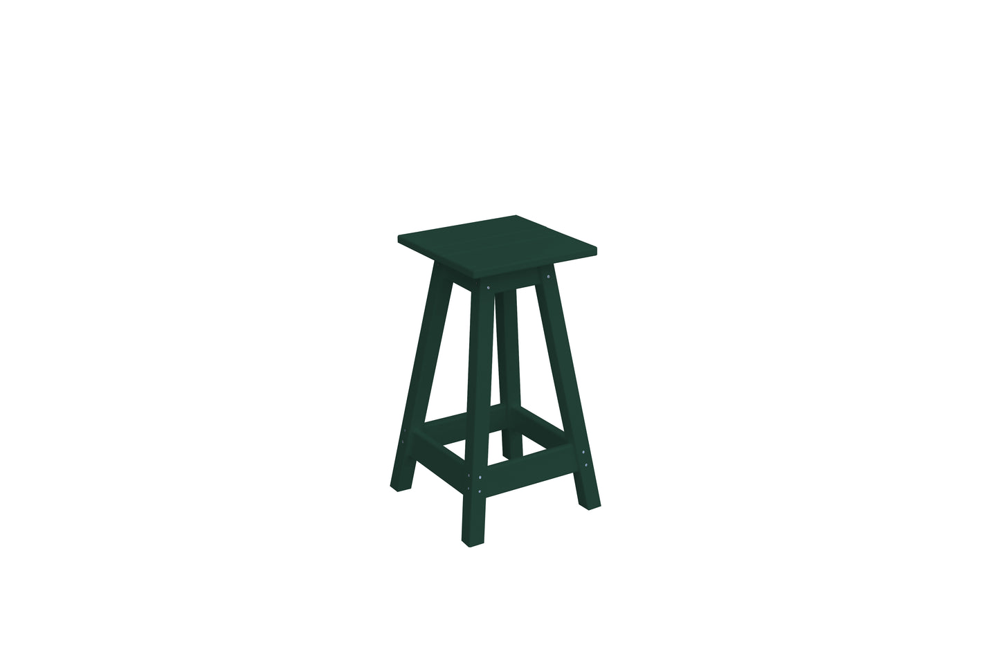 Bryton Park Poly Furniture Recycled Plastic Square Stool (Counter Height) - LEAD TIME TO SHIP 10 BUSINESS DAYS