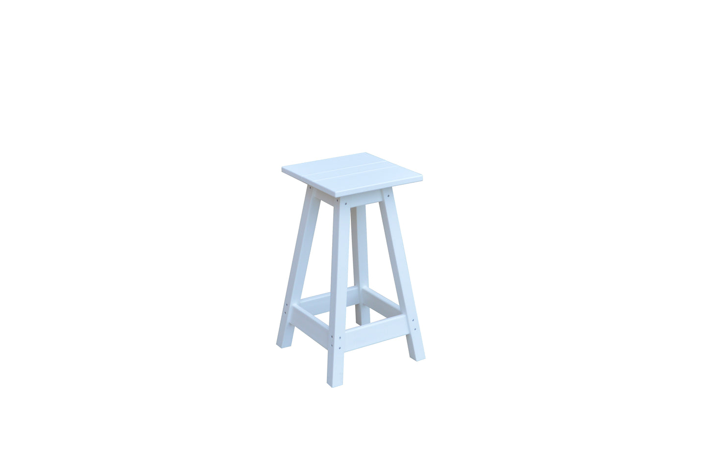 Bryton Park Poly Furniture Recycled Plastic Square Stool (Counter Height) - LEAD TIME TO SHIP 10 BUSINESS DAYS