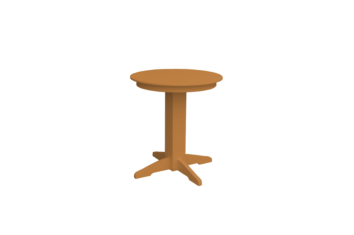 A&L Furniture Co. Recycled Plastic 33" Round Balcony Table (COUNTER HEIGHT) - LEAD TIME TO SHIP 10 BUSINESS DAYS