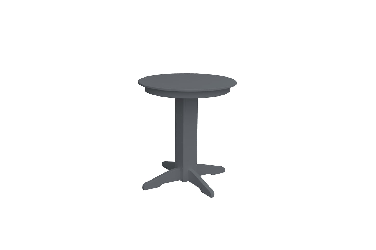 A&L Furniture Co. Recycled Plastic 33" Round Balcony Table (COUNTER HEIGHT) - LEAD TIME TO SHIP 10 BUSINESS DAYS