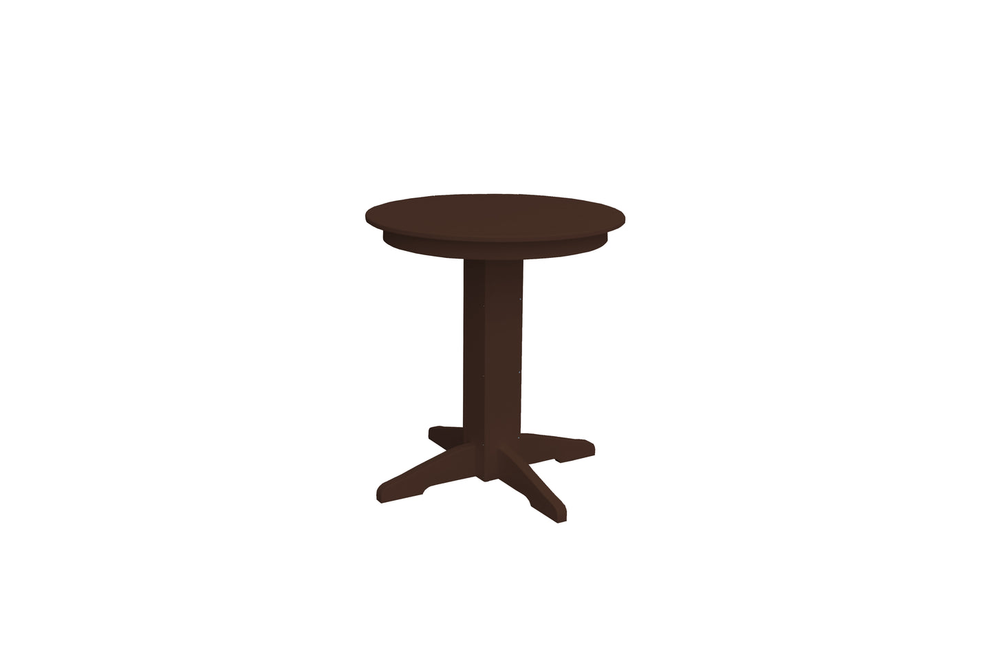 A&L Furniture Co. Recycled Plastic 33" Round Balcony Table (COUNTER HEIGHT) - LEAD TIME TO SHIP 10 BUSINESS DAYS