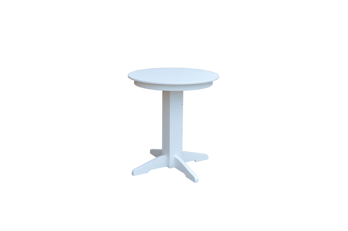 A&L Furniture Co. Recycled Plastic 33" Round Balcony Table (COUNTER HEIGHT) - LEAD TIME TO SHIP 10 BUSINESS DAYS