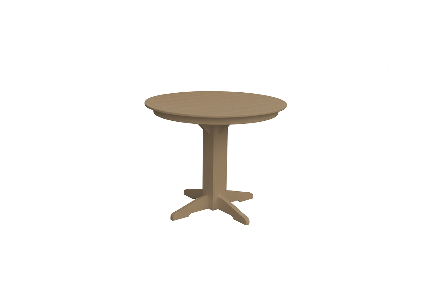 Bryton Park Poly Furniture Recycled Plastic 44" Round Table Table (Counter Height) - LEAD TIME TO SHIP 10 BUSINESS DAYS