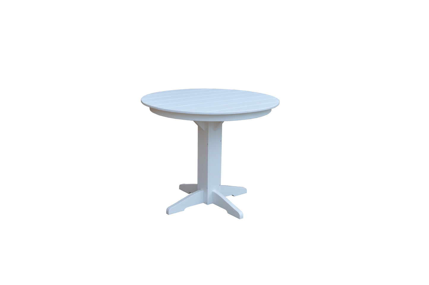 A&L Furniture Co. Recycled Plastic 44" Round Table 4'Oval Table (Counter Height) - LEAD TIME TO SHIP 10 BUSINESS DAYS
