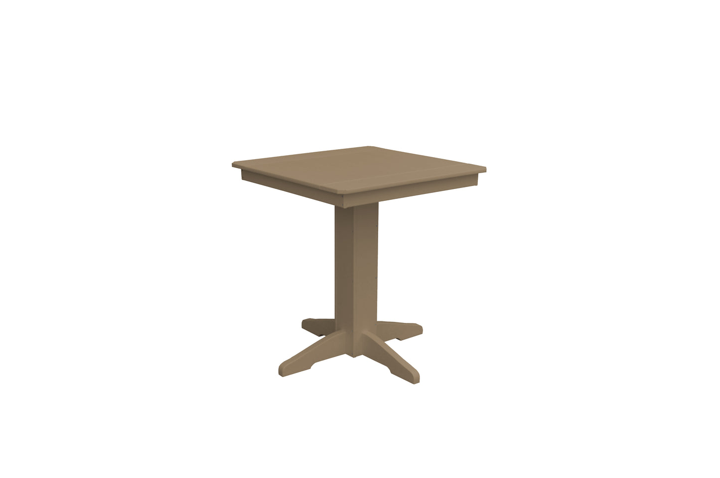 A&L Furniture Co. Recycled Plastic 33" Square Balcony Table (COUNTER HEIGHT)  - LEAD TIME TO SHIP 10 BUSINESS DAYS