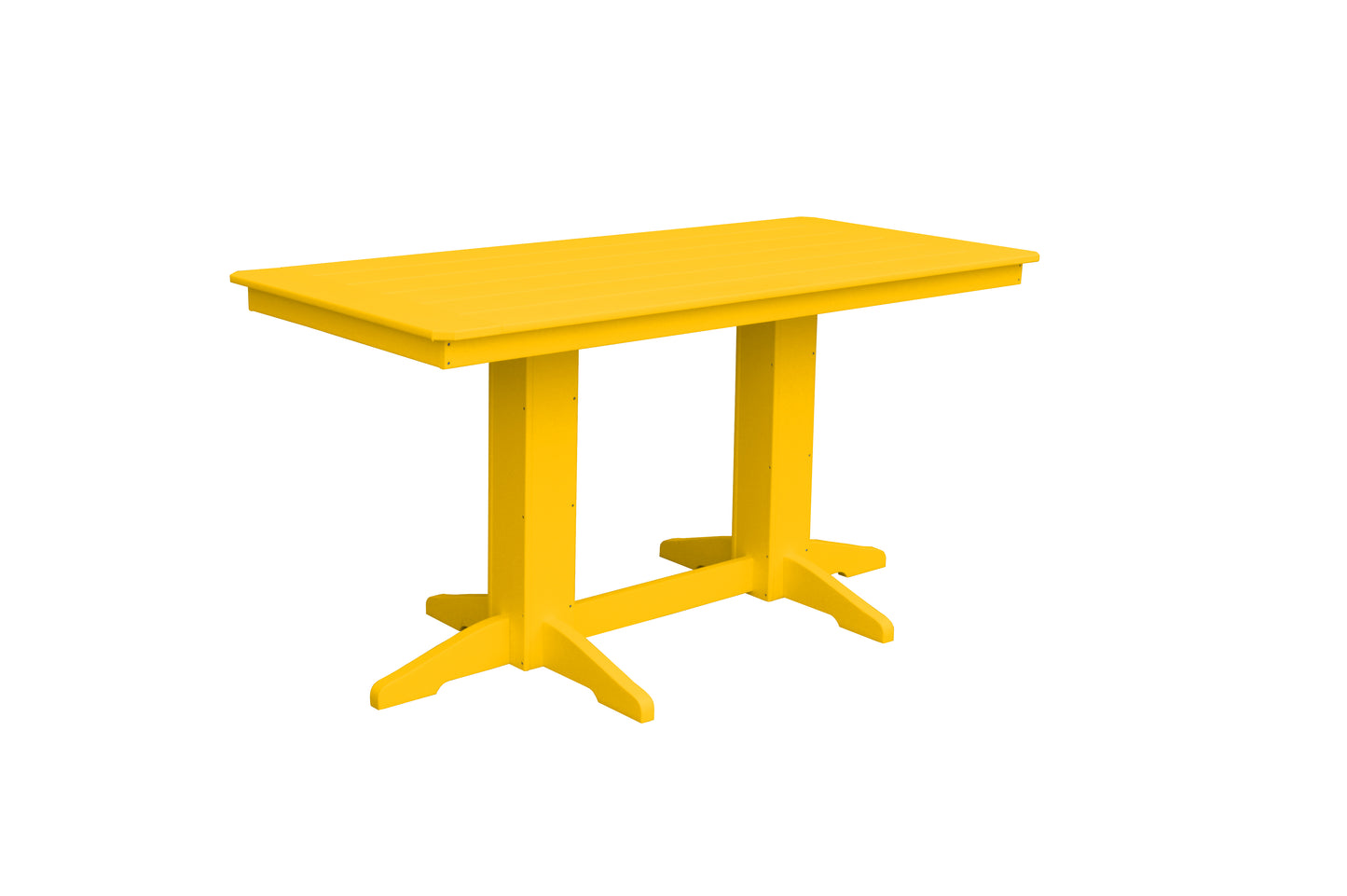 A&L Furniture Co. Recycled Plastic 6' Rectangular Table (Counter Height) - LEAD TIME TO SHIP 10 BUSINESS DAYS