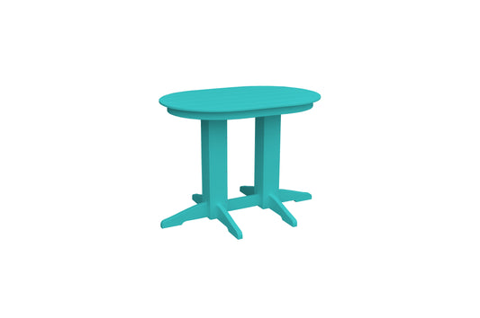 A&L Furniture Co. Recycled Plastic 4'Oval Table (Counter Height) - LEAD TIME TO SHIP 10 BUSINESS DAYS