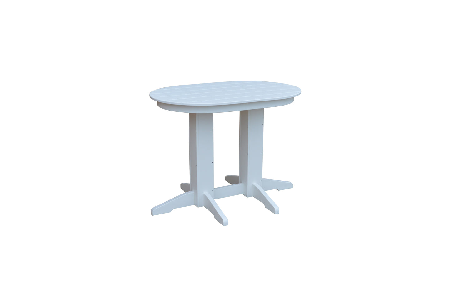 A&L Furniture Co. Recycled Plastic 4'Oval Table (Counter Height) - LEAD TIME TO SHIP 10 BUSINESS DAYS