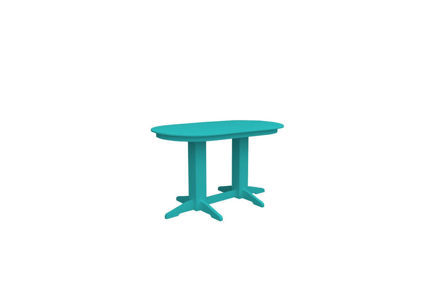 A&L Furniture Co. Recycled Plastic 5' Oval Table (Counter Height) - LEAD TIME TO SHIP 10 BUSINESS DAYS