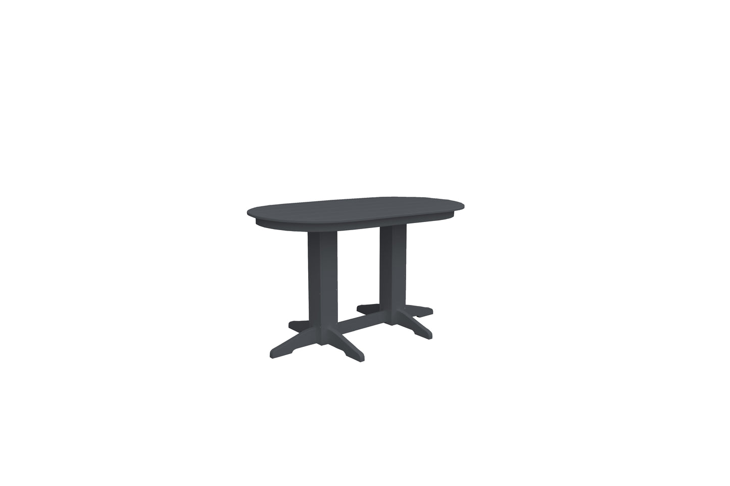A&L Furniture Co. Recycled Plastic 5' Oval Table (Counter Height) - LEAD TIME TO SHIP 10 BUSINESS DAYS