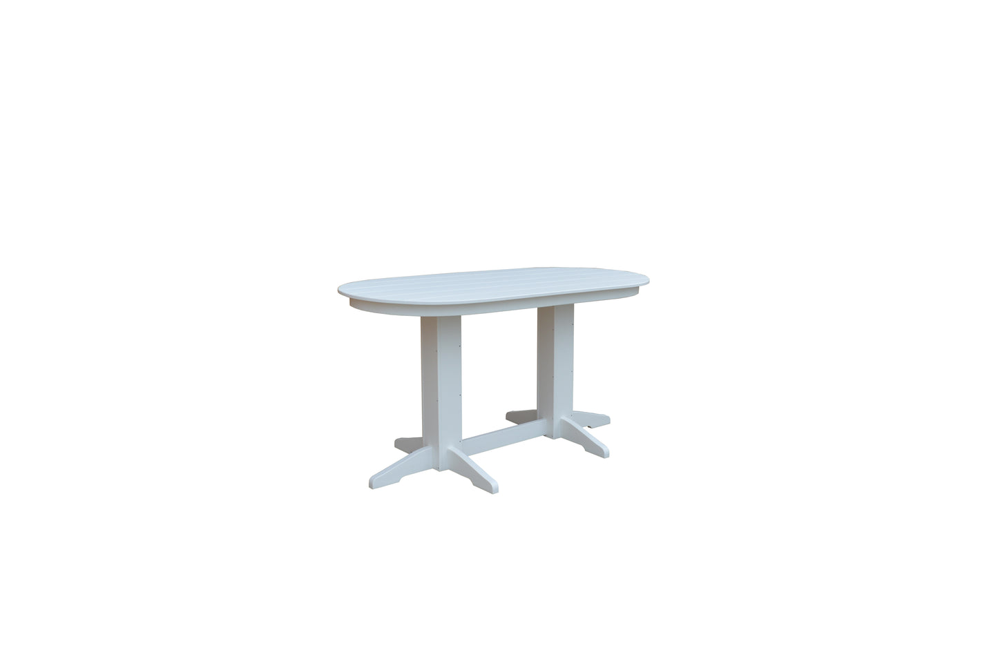 A&L Furniture Co. Recycled Plastic 5' Oval Table (Counter Height) - LEAD TIME TO SHIP 10 BUSINESS DAYS