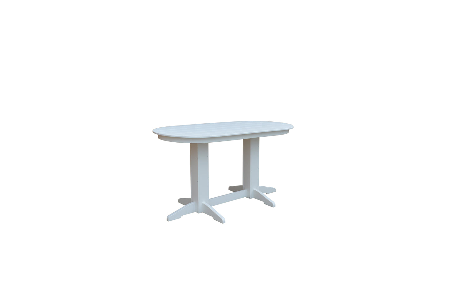 Bryton Park Poly Furniture Recycled Plastic 6' Oval Table (Counter Height) - LEAD TIME TO SHIP 10 BUSINESS DAYS