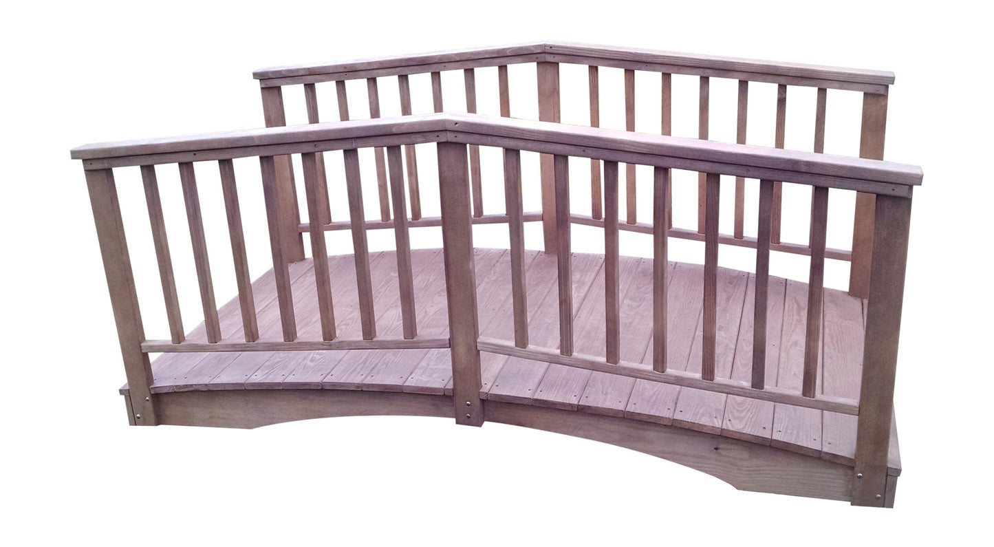 A&L Furniture Co. Western Red Cedar 4' X 8' Baluster Bridge - LEAD TIME TO SHIP 2 WEEKS