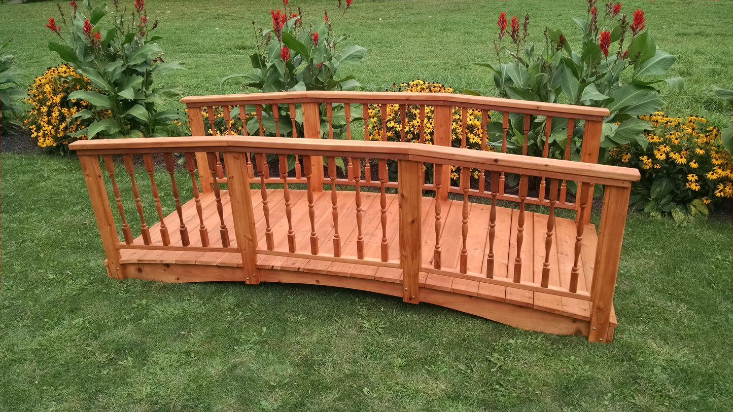 A&L Furniture Co. Western Red Cedar 4' x 10' Spindle Bridge - LEAD TIME TO SHIP 2 WEEKS