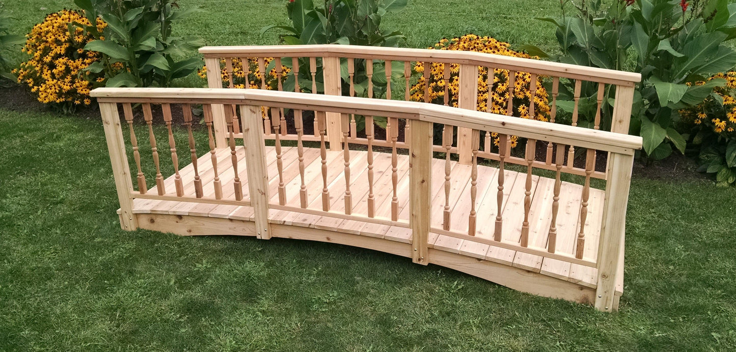 A&L Furniture Co. Western Red Cedar 4' x 10' Spindle Bridge - LEAD TIME TO SHIP 2 WEEKS