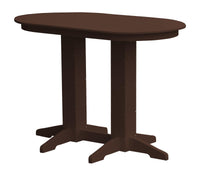 A&L Furniture Recycled Plastic 5' Oval Bar Table - Tudor Brown