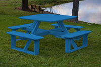 A&L Furniture Co. Poly 44" Square Walk-In Table - Blue