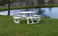 A&L Furniture Co. Poly 44" Square Walk-In Table - White
