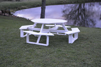A&L FURNITURE CO.  Recycled Plastic 54" Octagon Walk-In Table - White
