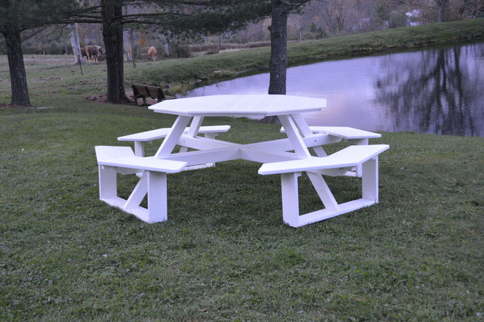 A&L FURNITURE CO.  Recycled Plastic 54" Octagon Walk-In Table - White