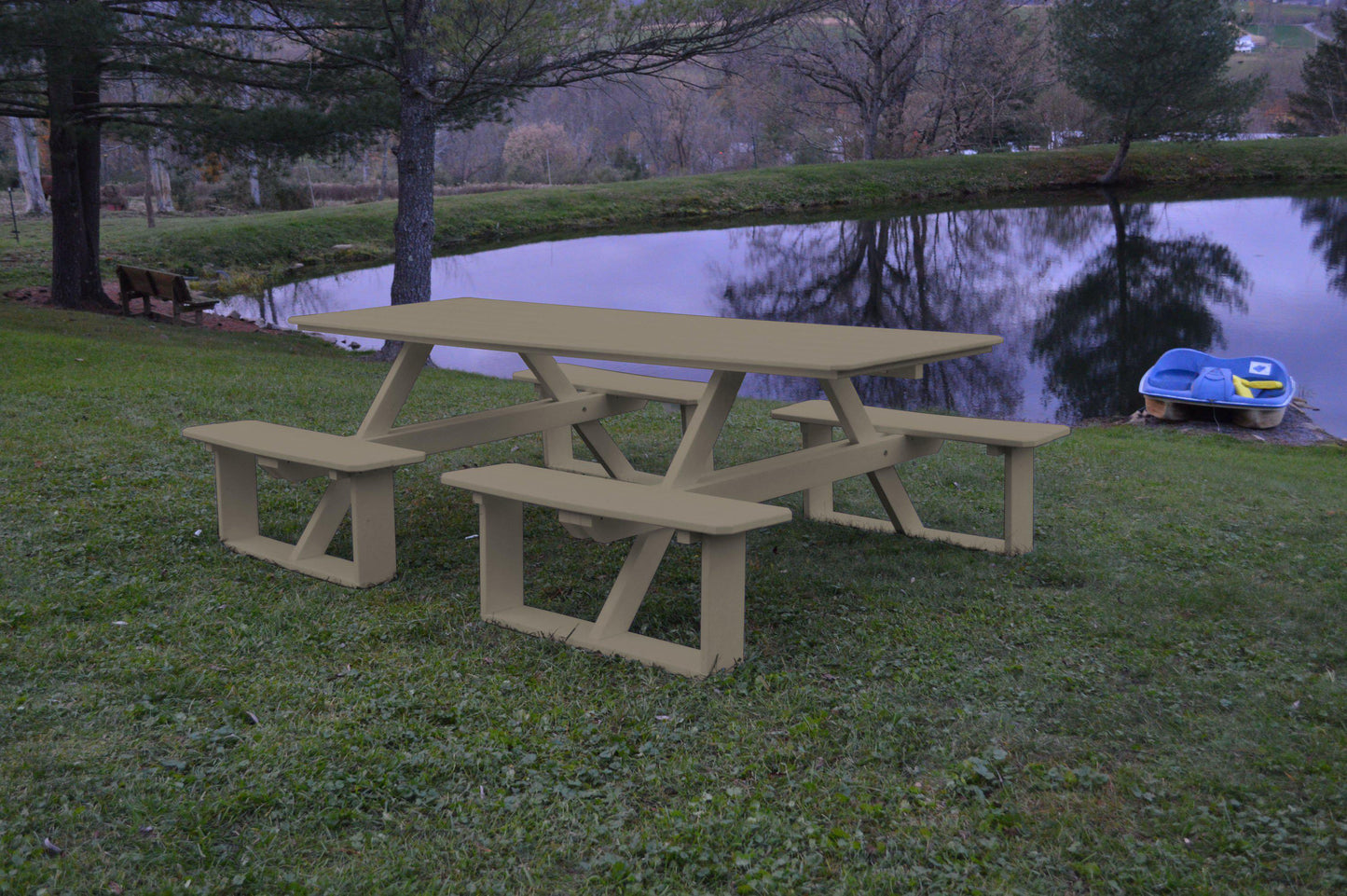 A&L FURNITURE CO. Poly 8' Walk-In Table - Weatheredwood