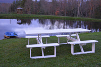 A&L FURNITURE CO. Poly 8' Walk-In Table - White