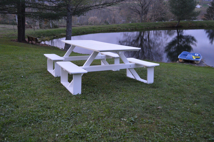 A&L FURNITURE CO. Poly 8' Walk-In Table - White