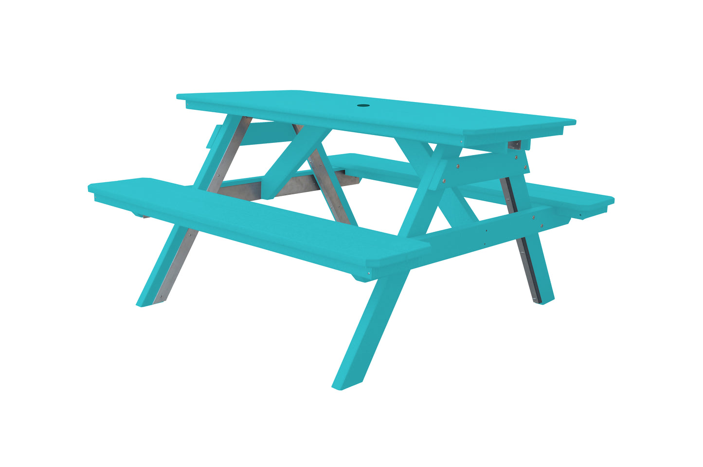 Bryton Park Poly Furniture Recycled Plastic 5' Picnic Table - LEAD TIME TO SHIP 10 BUSINESS DAYS