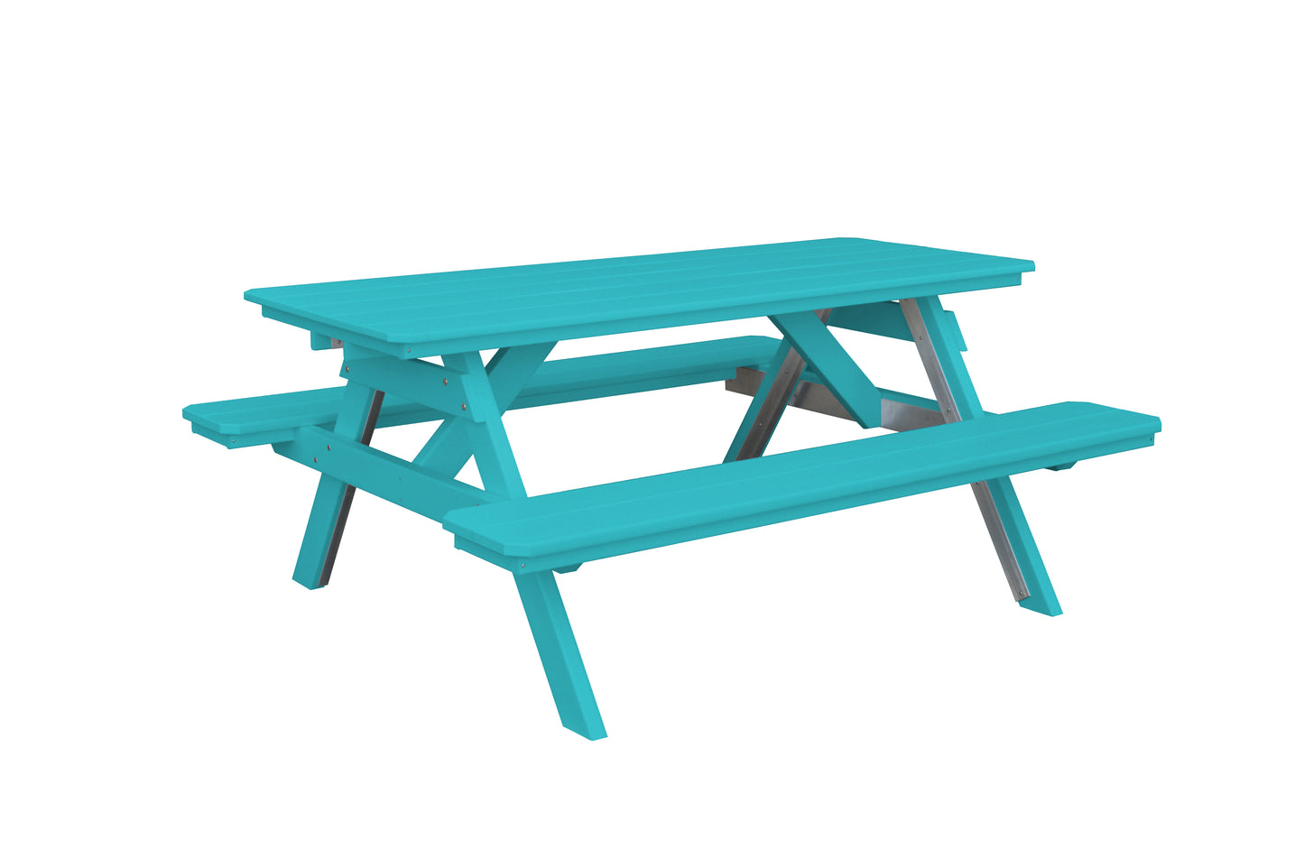 Bryton Park Poly Furniture Recycled Plastic 6' Picnic Table  - LEAD TIME TO SHIP 10 BUSINESS DAYS