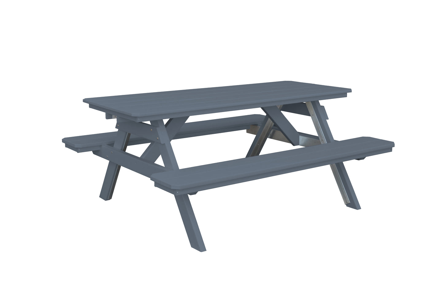 Bryton Park Poly Furniture Recycled Plastic 6' Picnic Table  - LEAD TIME TO SHIP 10 BUSINESS DAYS