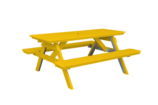 A&L Furniture Co. Recycled Plastic 6' Picnic Table  - LEAD TIME TO SHIP 10 BUSINESS DAYS