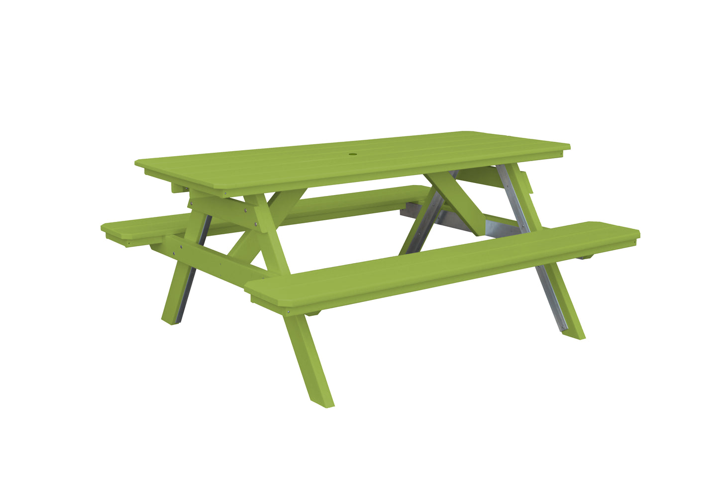 Bryton Park Poly Furniture Recycled Plastic 6' Picnic Table  - LEAD TIME TO SHIP 10 BUSINESS DAYS