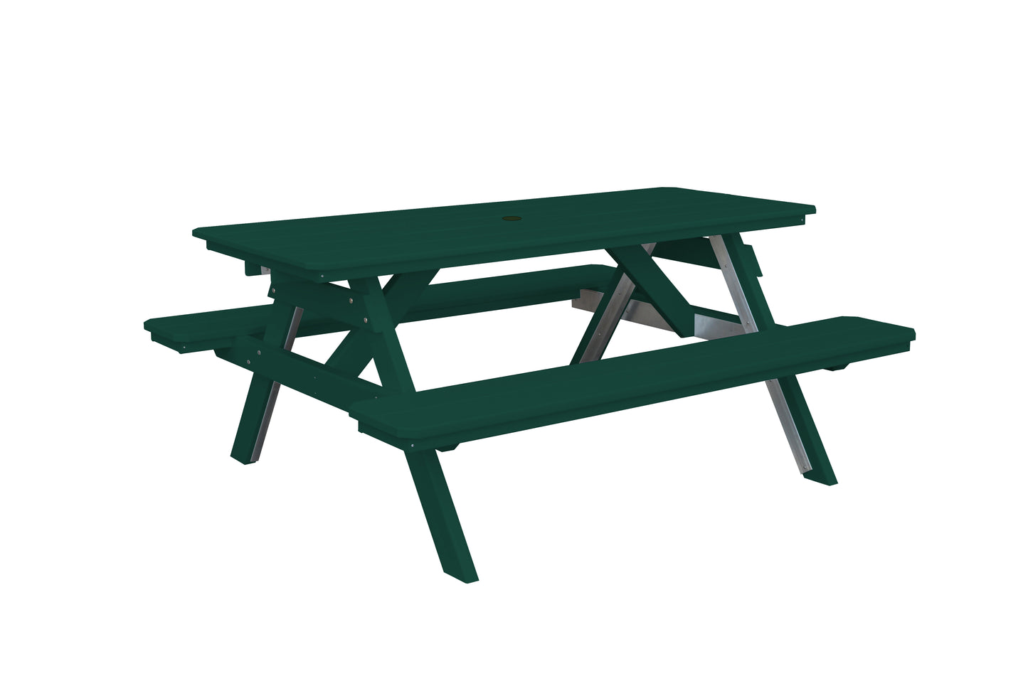 Bryton Park Poly Furniture Recycled Plastic 6' Picnic Table  - LEAD TIME TO SHIP 10 BUSINESS DAYS