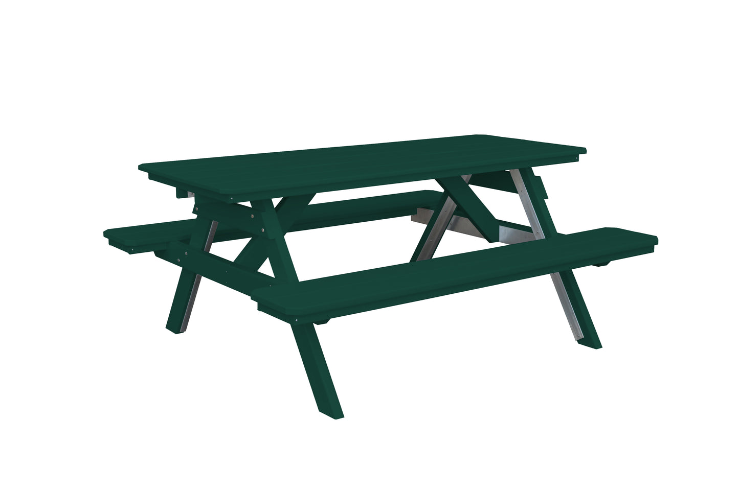 Bryton Park Poly Furniture Recycled Plastic 6' Picnic Table  - LEAD TIME TO SHIP 10 BUSINESS DAYS