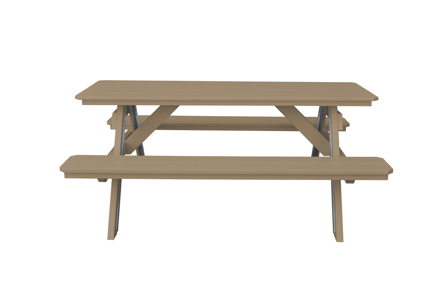 Bryton Park Poly Furniture Recycled Plastic 6' Picnic Table  - LEAD TIME TO SHIP 10 BUSINESS DAYS
