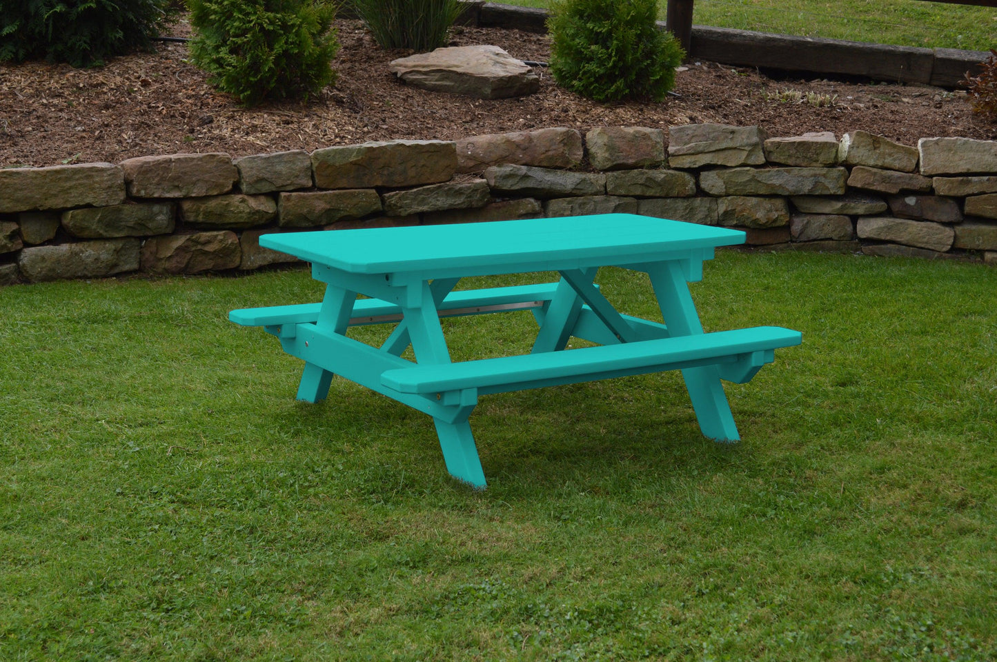 Bryton Park Recycled Plastic Kids Picnic Table - Specify for FREE 2" Umbrella Hole  - LEAD TIME TO SHIP 10 BUSINESS DAYS