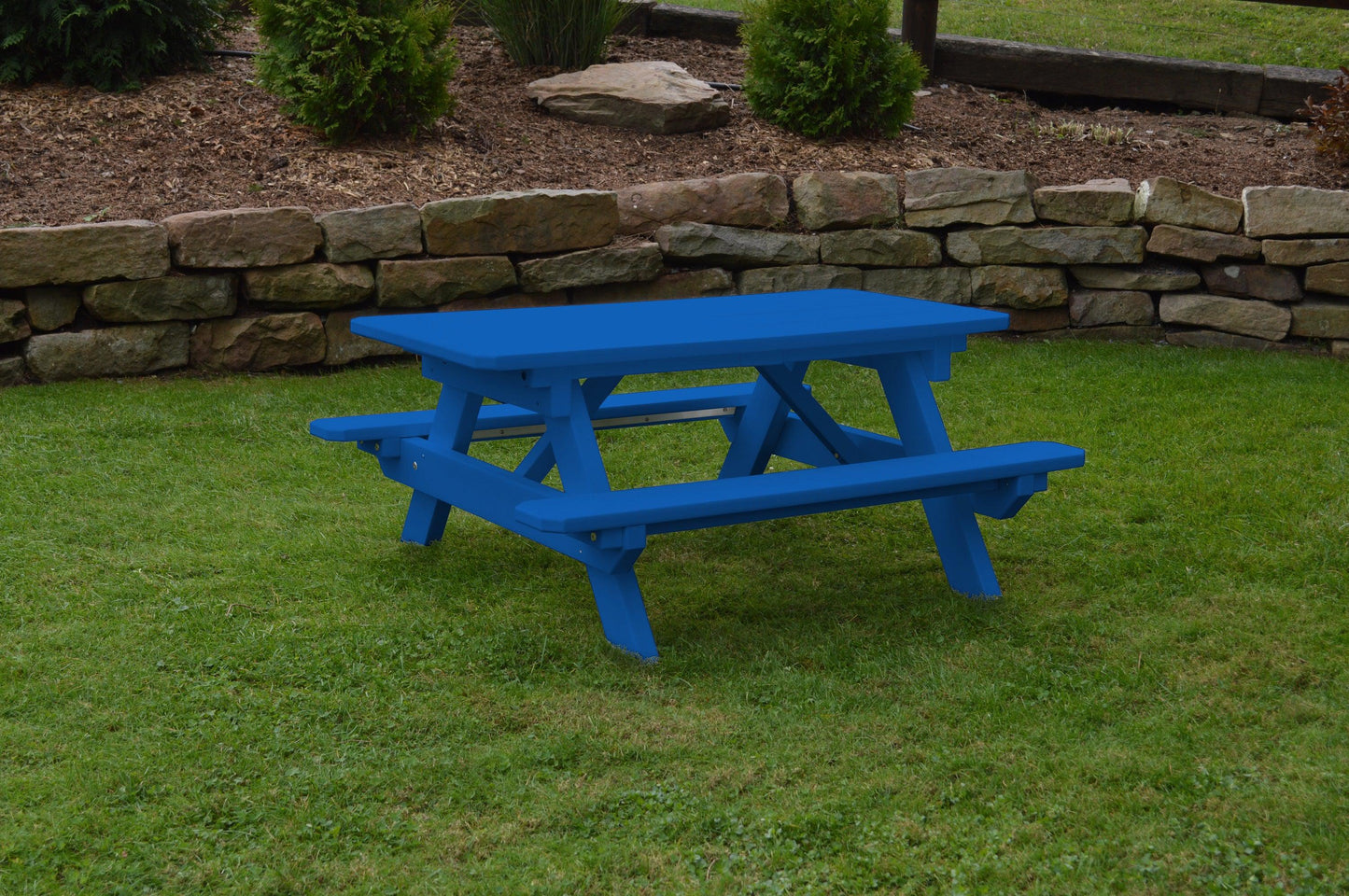 A&L Furniture Co. Recycled Plastic Kids Picnic Table - Specify for FREE 2" Umbrella Hole  - LEAD TIME TO SHIP 10 BUSINESS DAYS