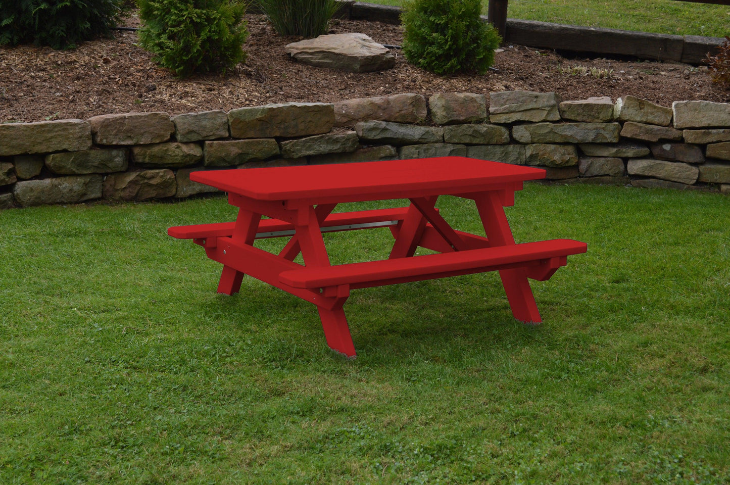 Bryton Park Recycled Plastic Kids Picnic Table - Specify for FREE 2" Umbrella Hole  - LEAD TIME TO SHIP 10 BUSINESS DAYS