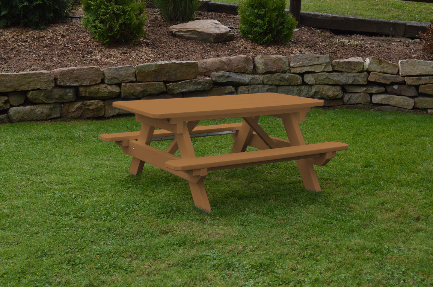 Bryton Park Recycled Plastic Kids Picnic Table - Specify for FREE 2" Umbrella Hole  - LEAD TIME TO SHIP 10 BUSINESS DAYS