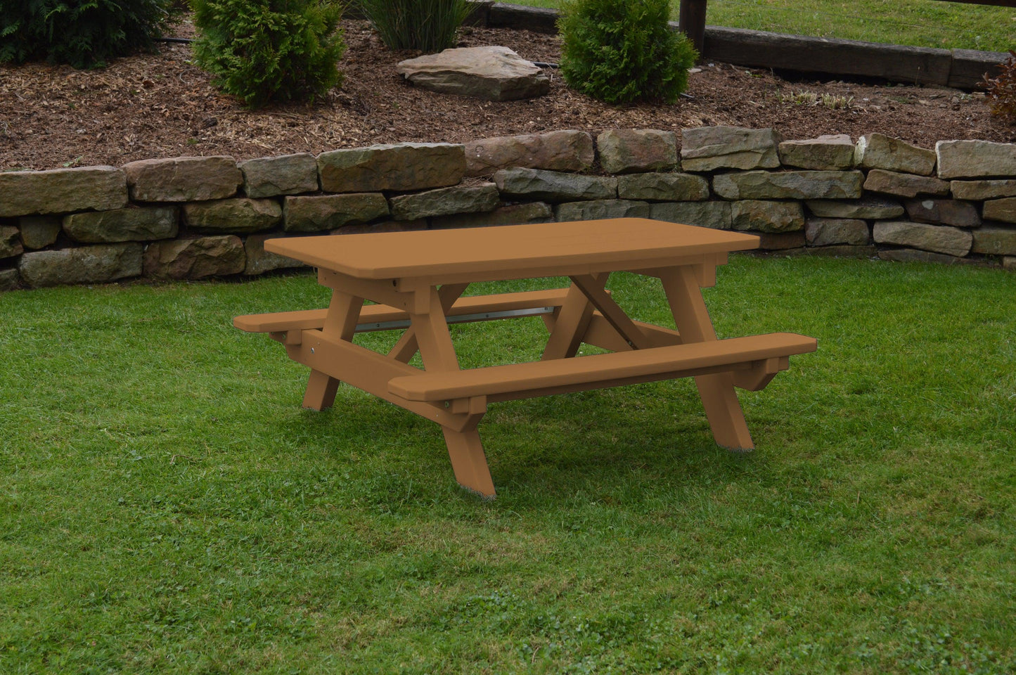 A&L Furniture Co. Recycled Plastic Kids Picnic Table - Specify for FREE 2" Umbrella Hole  - LEAD TIME TO SHIP 10 BUSINESS DAYS