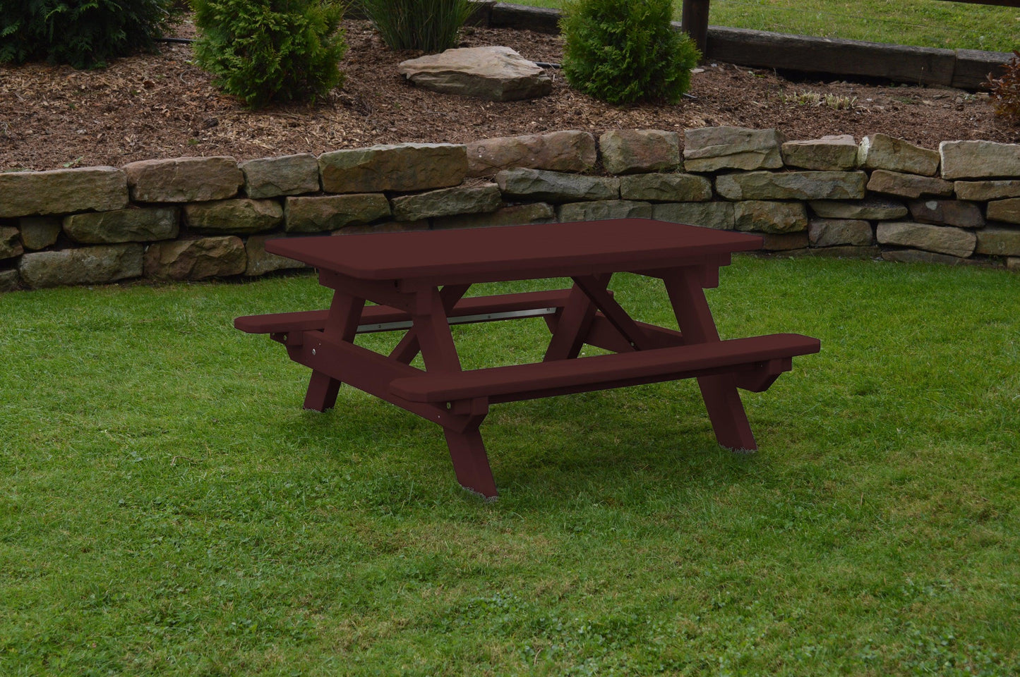 A&L Furniture Co. Recycled Plastic Kids Picnic Table - Specify for FREE 2" Umbrella Hole  - LEAD TIME TO SHIP 10 BUSINESS DAYS