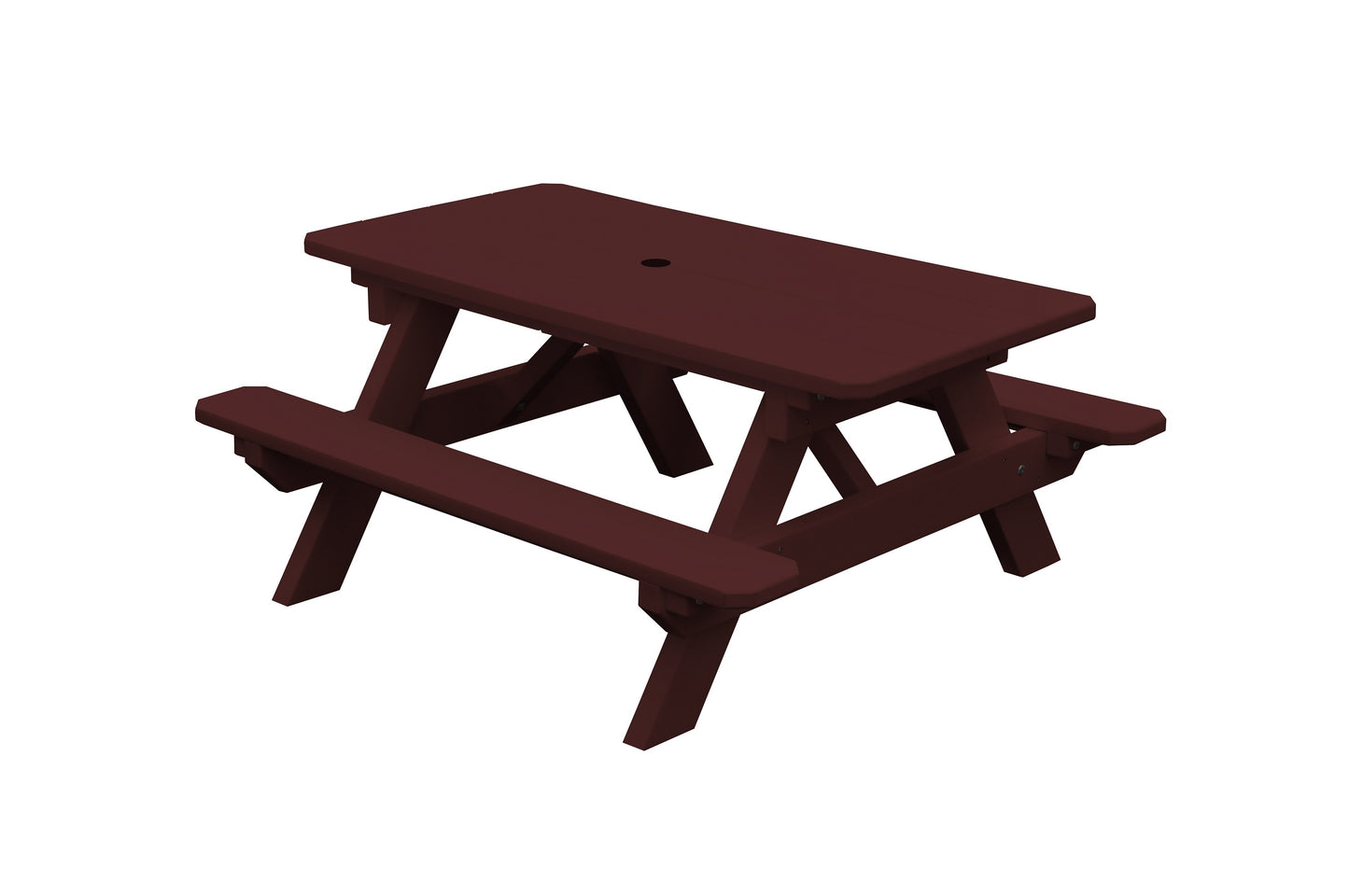 A&L Furniture Co. Recycled Plastic Kids Picnic Table - Specify for FREE 2" Umbrella Hole  - LEAD TIME TO SHIP 10 BUSINESS DAYS