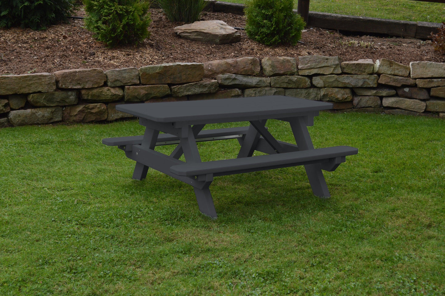 Bryton Park Recycled Plastic Kids Picnic Table - Specify for FREE 2" Umbrella Hole  - LEAD TIME TO SHIP 10 BUSINESS DAYS