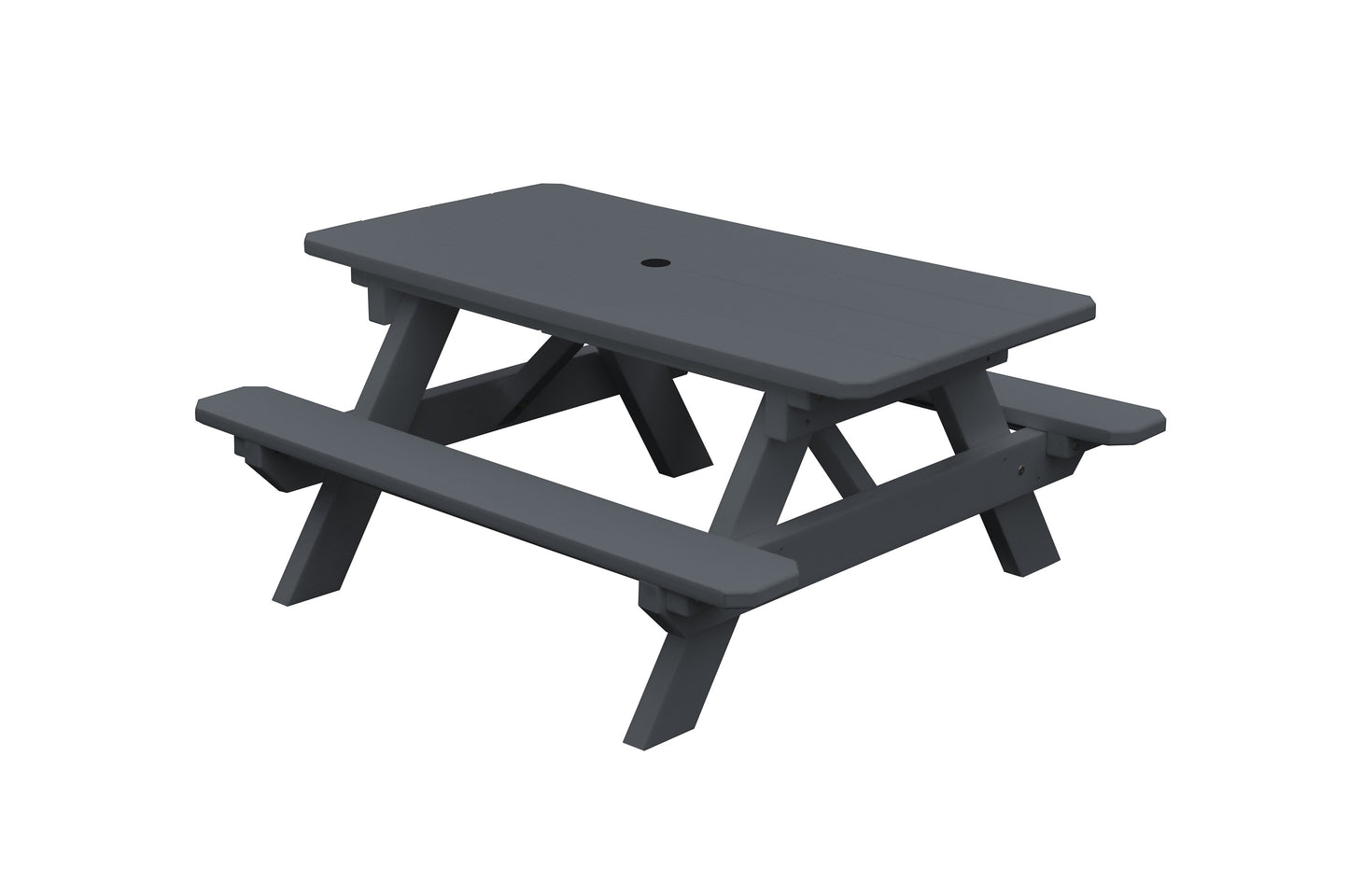 A&L Furniture Co. Recycled Plastic Kids Picnic Table - Specify for FREE 2" Umbrella Hole  - LEAD TIME TO SHIP 10 BUSINESS DAYS