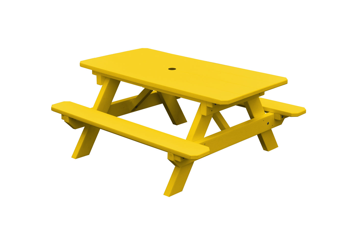 A&L Furniture Co. Recycled Plastic Kids Picnic Table - Specify for FREE 2" Umbrella Hole  - LEAD TIME TO SHIP 10 BUSINESS DAYS