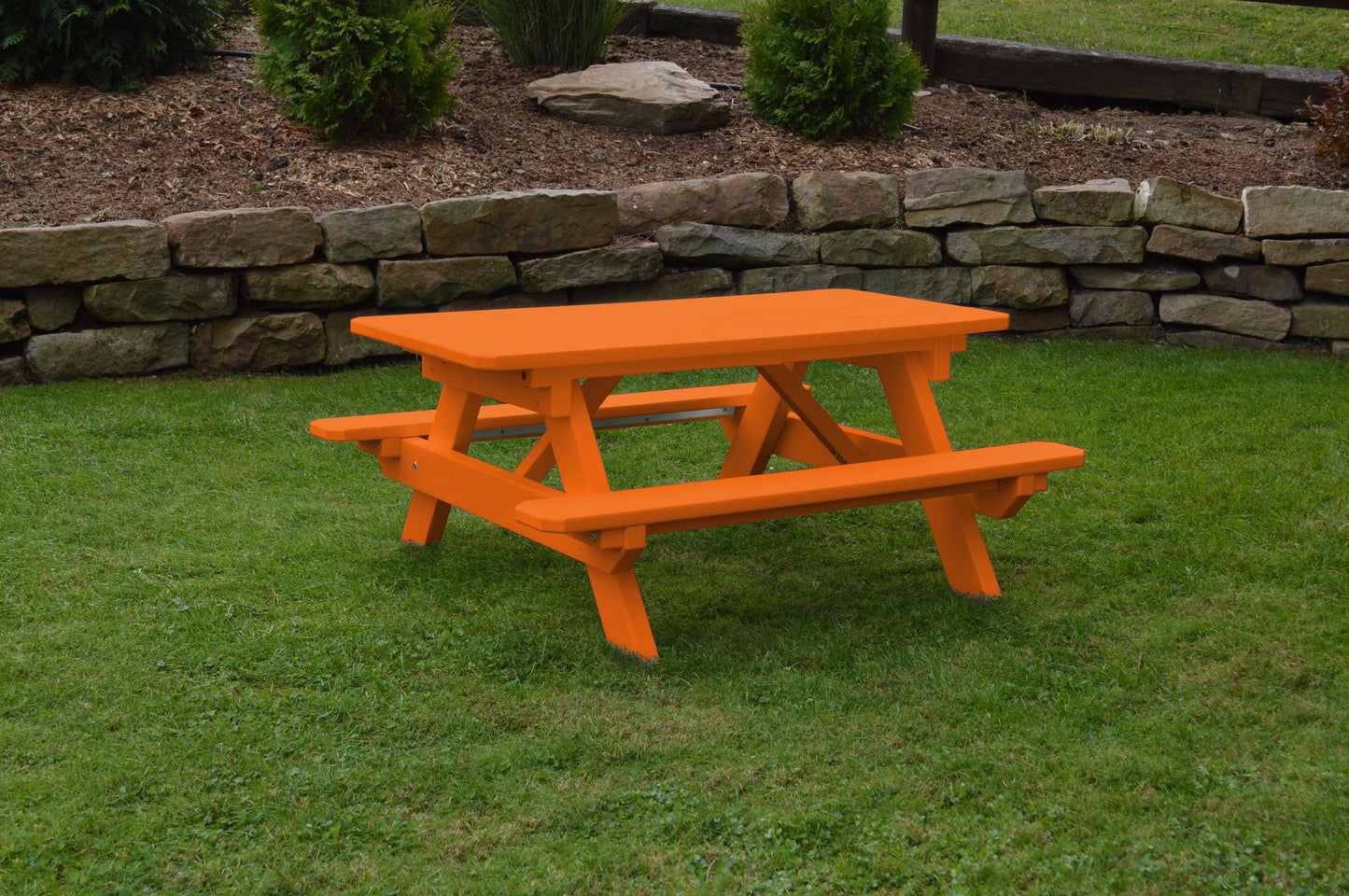 A&L Furniture Co. Recycled Plastic Kids Picnic Table - Specify for FREE 2" Umbrella Hole  - LEAD TIME TO SHIP 10 BUSINESS DAYS