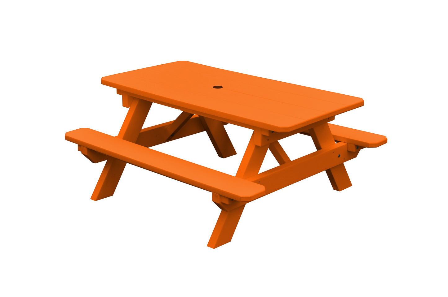 Bryton Park Recycled Plastic Kids Picnic Table - Specify for FREE 2" Umbrella Hole  - LEAD TIME TO SHIP 10 BUSINESS DAYS