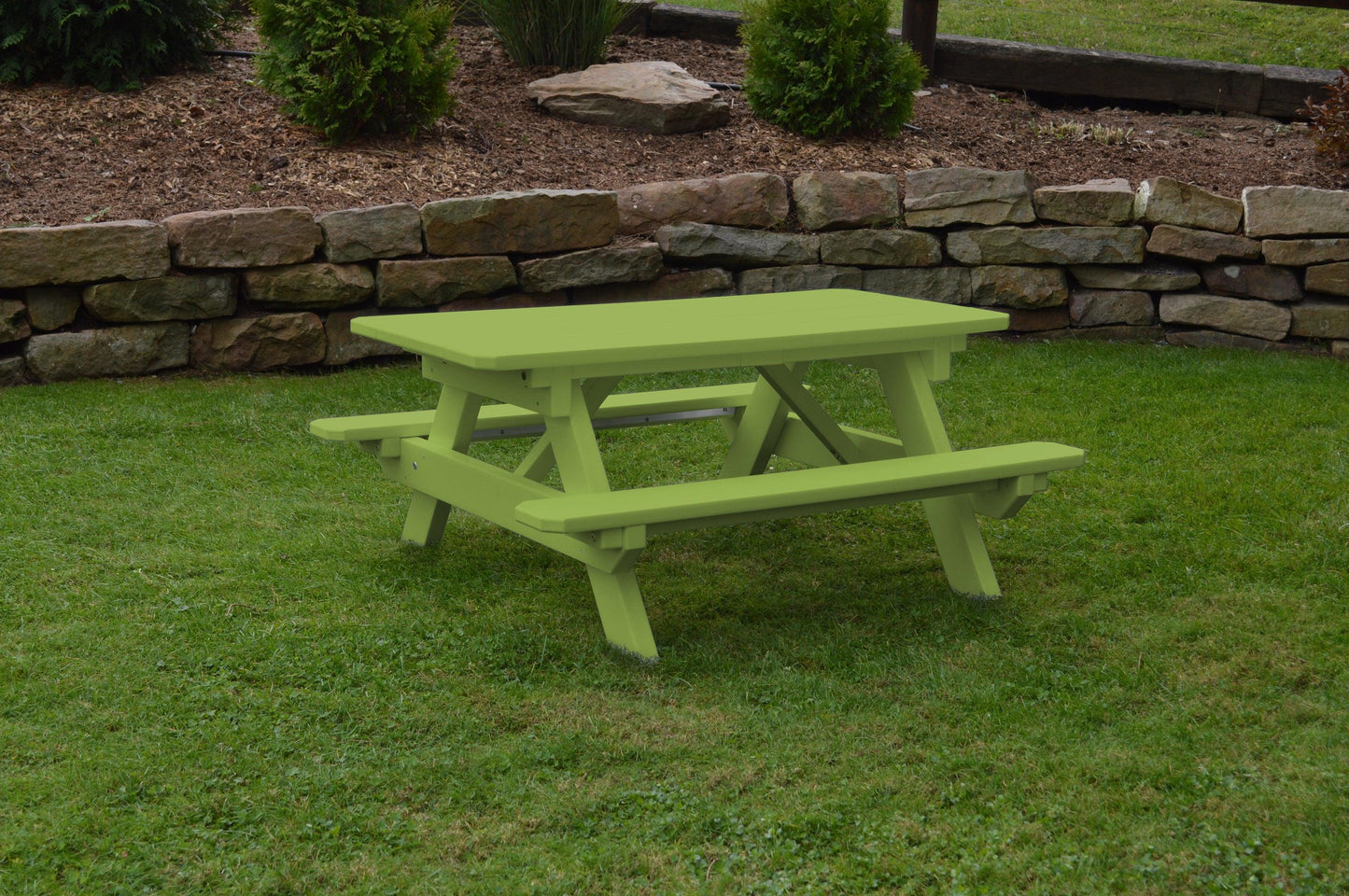 A&L Furniture Co. Recycled Plastic Kids Picnic Table - Specify for FREE 2" Umbrella Hole  - LEAD TIME TO SHIP 10 BUSINESS DAYS